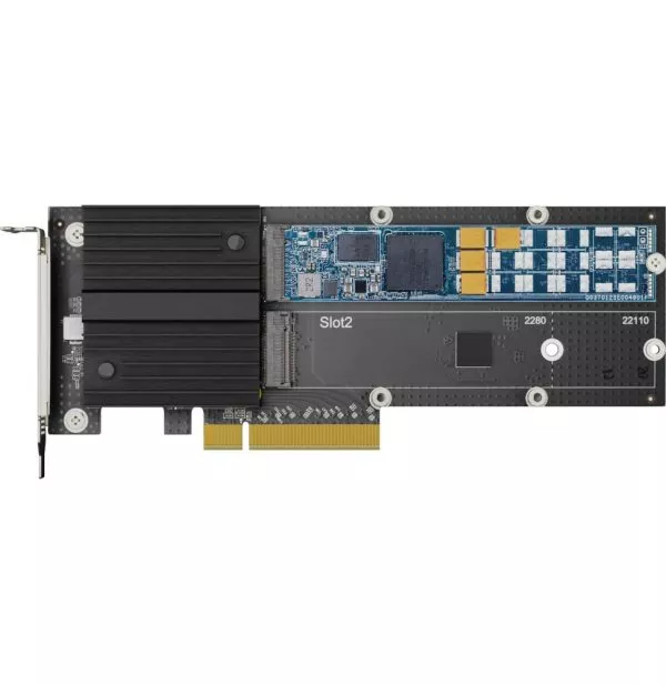 Carte adaptateur Synology M2D20 SSD M.2 à deux logements pour l'accélération du cache (M2D20ADAPTERCARD)