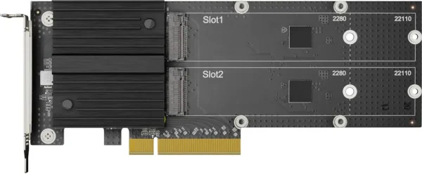 Carte adaptateur Synology M2D20 SSD M.2 à deux logements pour l'accélération du cache (M2D20ADAPTERCARD)