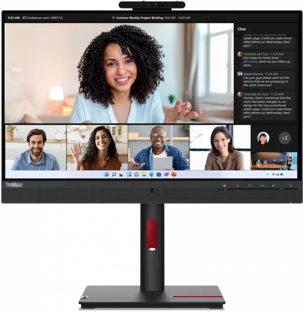 Écran 23,8" Full HD Lenovo ThinkVision T24mv-30 avec Webcam (63D7UAT3EU)