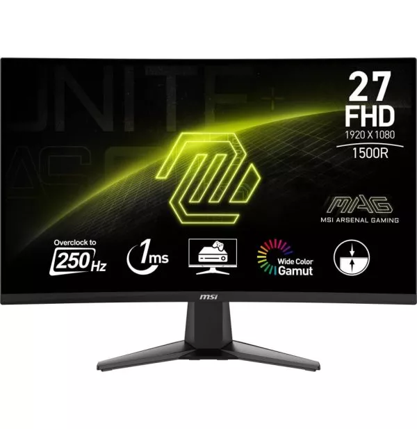 Écran incurvé Gaming 27" Full HD MSI MAG 27C6X (9S6-3CE01M-039)