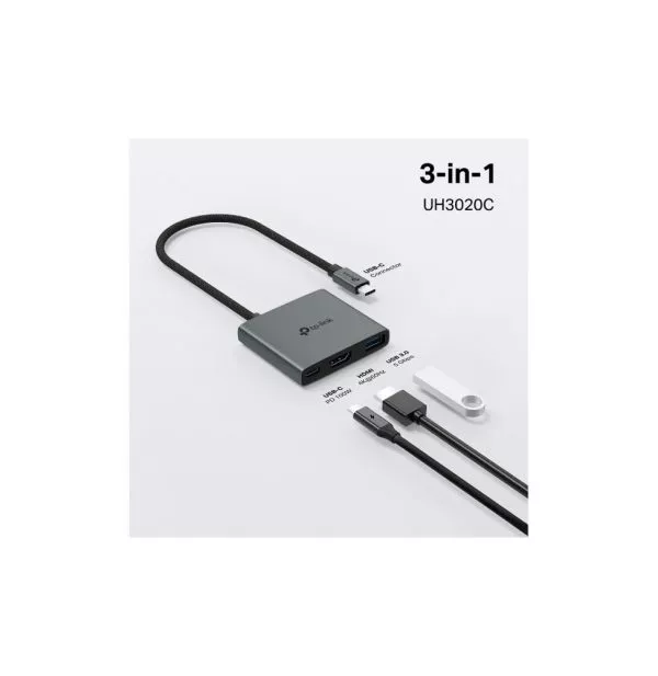 Hub TP-Link UH3020C USB-C 3-en-1 100 W (UH3020C)