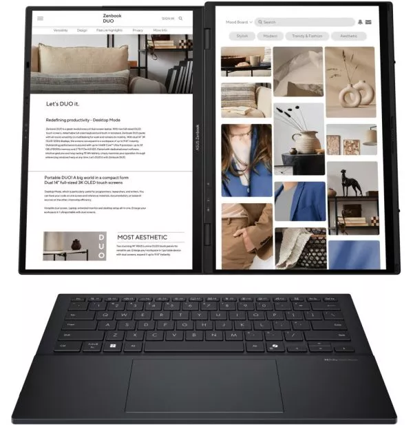 Ordinateur portable Asus Zenbook Duo (UX8406CA-QL048W)