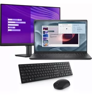 Pack Workspace Plus: PC portable 15″ PV15250 + Écran 24″ E2425HM + Clavier-souris sans fil KM5221W
