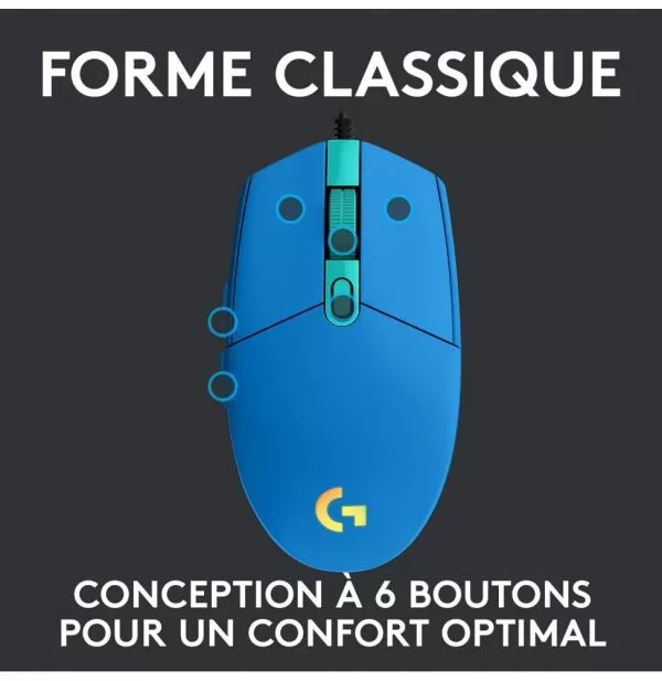 souris-gaming-filaire-logitech-g102-2 Souris gaming filaire Logitech G102