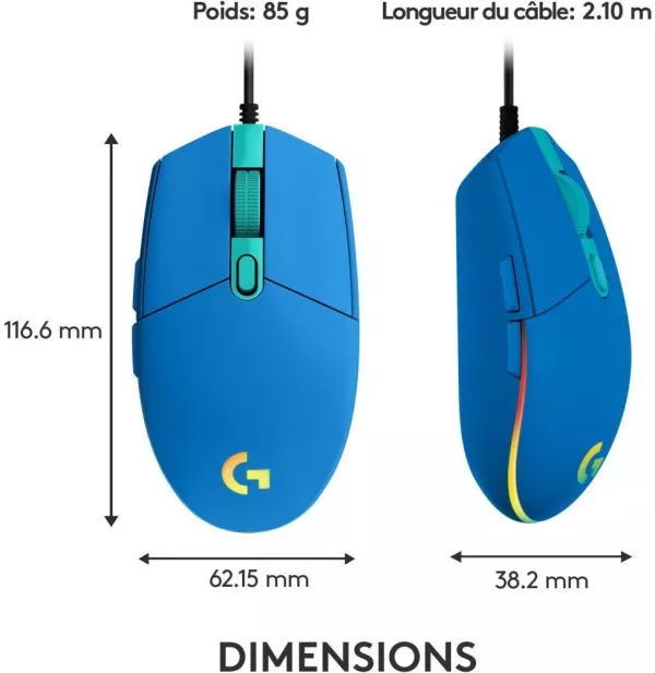 souris-gaming-filaire-logitech-g102-3 Souris gaming filaire Logitech G102
