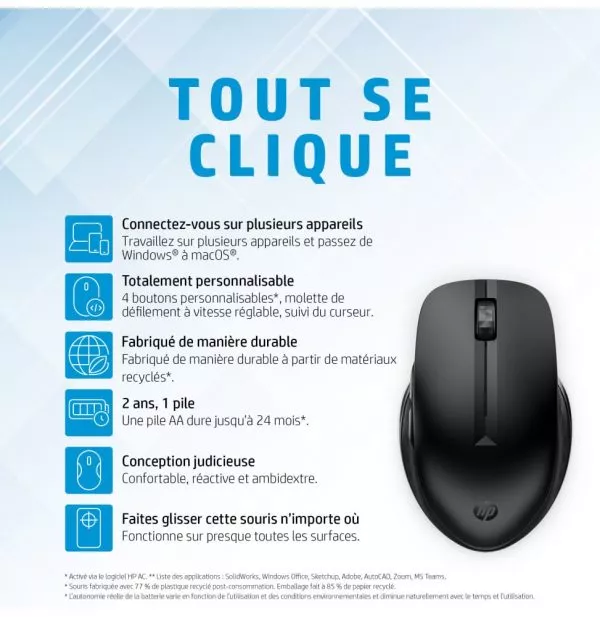 souris-sans-fil-multi-peripheriques-hp-435-3b4q5aa-3 Souris sans fil Bluetooth multi-périphériques HP 435 (3B4Q5AA)