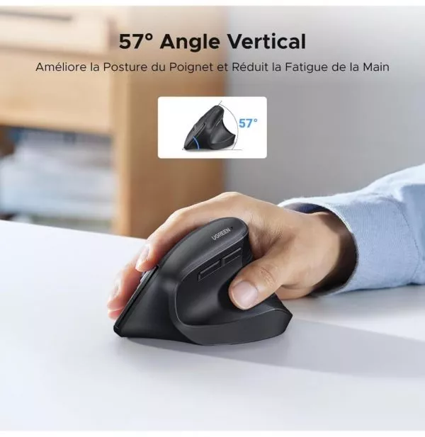 souris-sans-fil-ugreen-vertical-m571-ergonomique-24ghz-noir-55916-1 Souris sans fil Ugreen Vertical M571 Ergonomique 2.4GHz - Noir (55916)