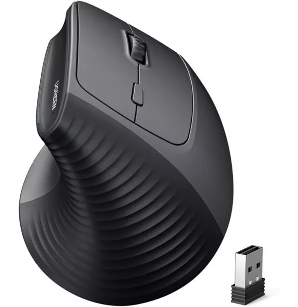 souris-sans-fil-ugreen-vertical-m571-ergonomique-24ghz-noir-55916 Souris sans fil Ugreen Vertical M571 Ergonomique 2.4GHz - Noir (55916)