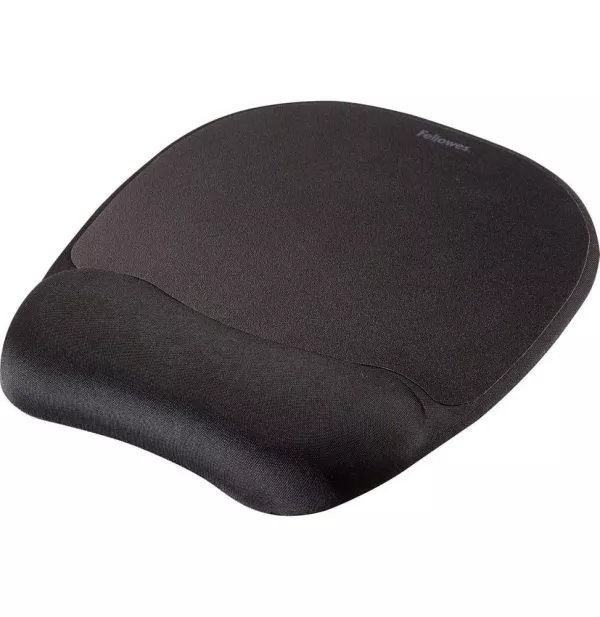Tapis de souris - repose-poignet Ergo Mousse Noir - format Small (201.6 × 235 × 25.4 mm)