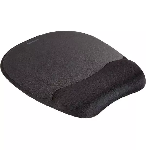 Tapis de souris - repose-poignet Ergo Mousse Noir - format Small (201.6 × 235 × 25.4 mm)
