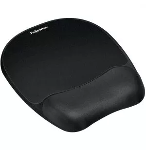Tapis de souris - repose-poignet Ergo Mousse Noir - format Small (201.6 × 235 × 25.4 mm)