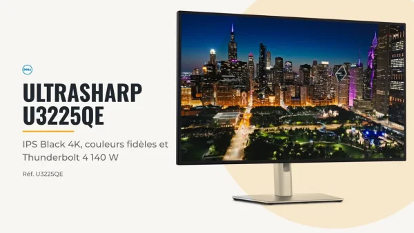 Écran 32" 4K UHD Dell UltraSharp U3225QE