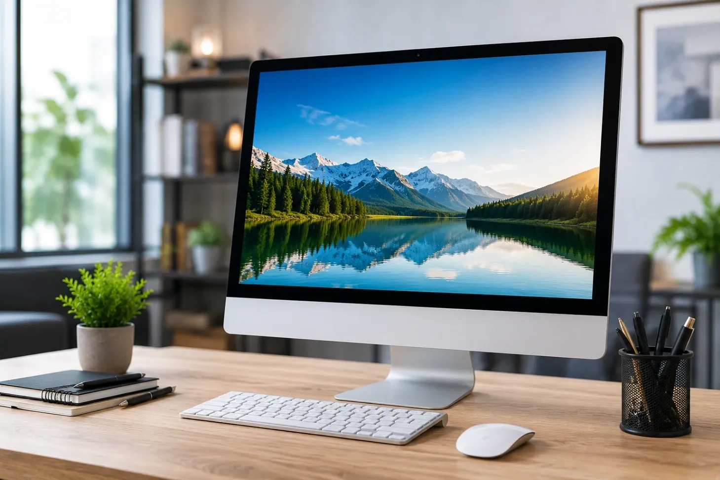 PC Tout-en-un (AIO) moderne pour bureau, travail et usage quotidien