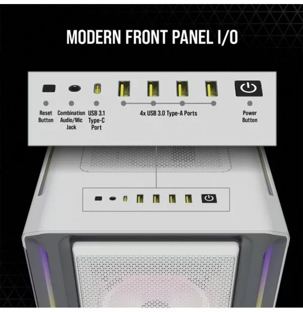 Boîtier PC Gaming Corsair iCUE 5000T RGB Mid-Tower (CC-9011231-WW)