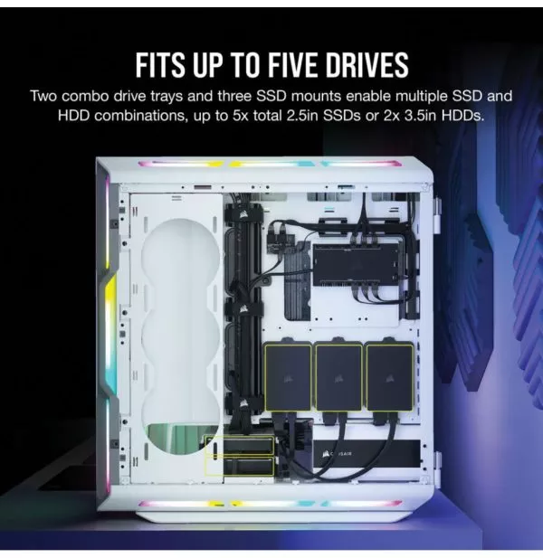 Boîtier PC Gaming Corsair iCUE 5000T RGB Mid-Tower (CC-9011231-WW)