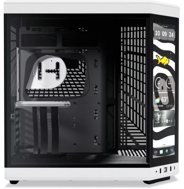 Boîtier PC Gaming HYTE Y70 tactile Infinite Mid-Tower - Panda (CS-HYTE-Y70TTI-WB)