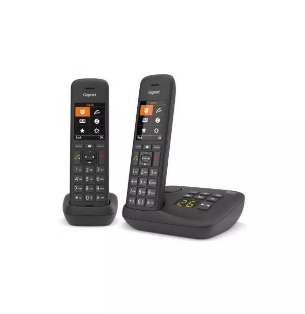 Duo de téléphones sans fil DECT Gigaset C575A avec écrans couleur et répondeur intégré (4250366861715)