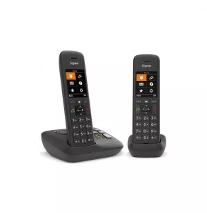 Duo de téléphones sans fil DECT Gigaset C575A avec écrans couleur et répondeur intégré (4250366861715)