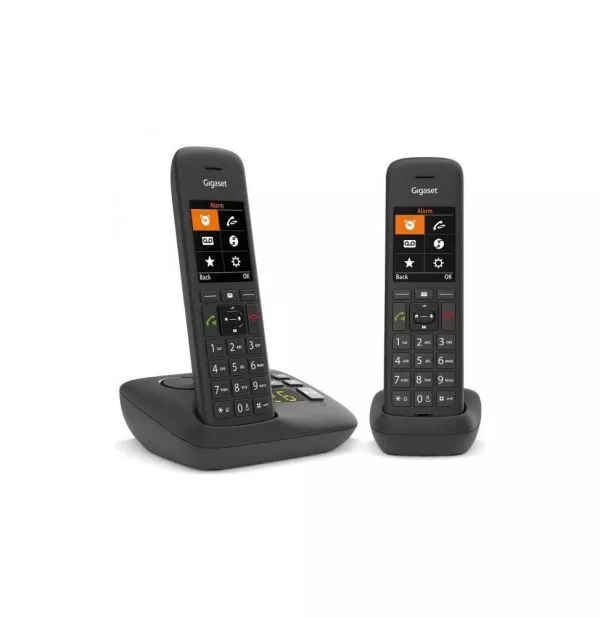 Duo de téléphones sans fil DECT Gigaset C575A avec écrans couleur et répondeur intégré (4250366861715)