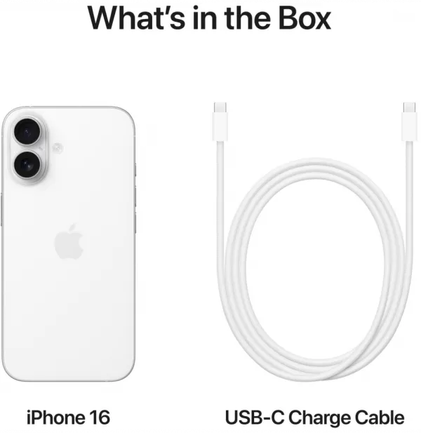 iPhone 16 128 Go | Couleur blanc (MYE93ZD/A)