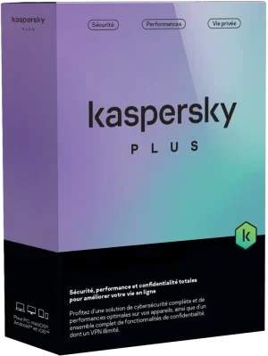 Kaspersky Plus (équivalent à Internet Security) - 10 Postes / 1 an (KL10428BKFS-MAGFFP) Kaspersky Plus (équivalent à Internet Security) - 10 Postes / 1 an (KL10428BKFS-MAGFFP)