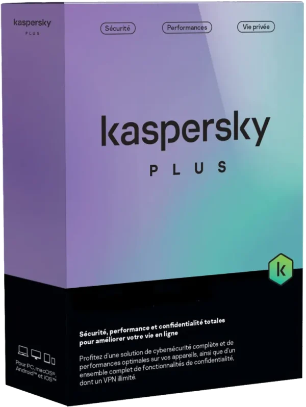 Kaspersky Plus (équivalent à Internet Security) - 10 Postes / 1 an (KL10428BKFS-MAGFFP)