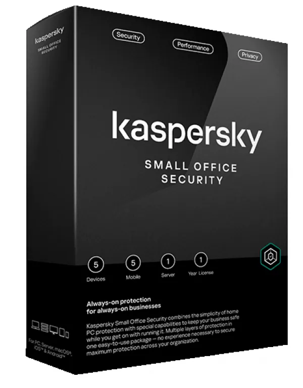 Kaspersky Small Office Security | 5 Postes / 1 Serveur (KL45418BEFS-23MAG)