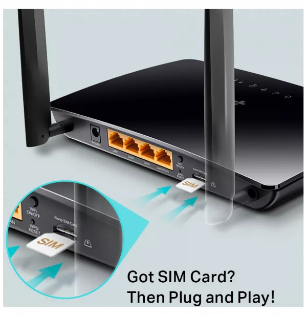 Modem/Routeur TP-Link TL-MR6400 4G LTE WiFi N 300 Mbps