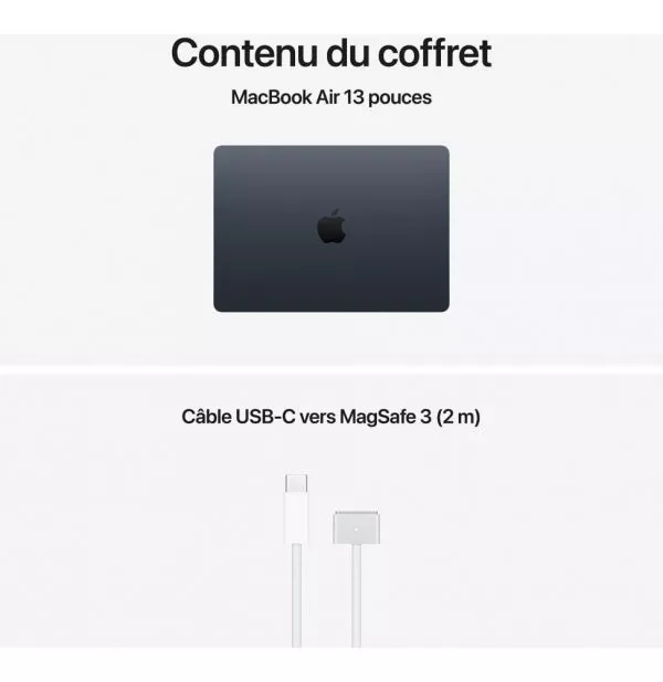 Apple MacBook Air 13 pouces M5 16 Go 1 To Minuit (MDHF4FN/A)