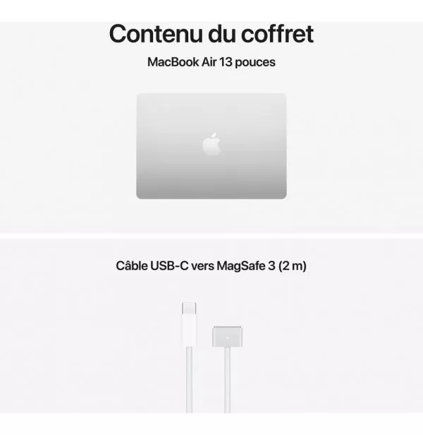 Apple MacBook Air 13 pouces M5 16 Go 512 Go Argent (MDH74FN/A)