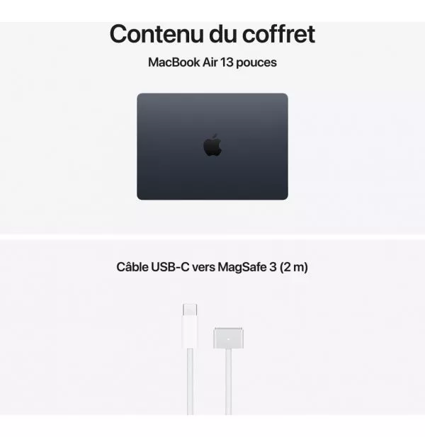 Apple MacBook Air 13 pouces M5 24 Go 1 To Minuit (MDHG4FN/A)