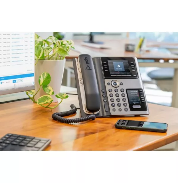POLY Téléphone IP Edge E400 compatible PoE Téléphone IP Poly Edge E400 compatible PoE (82M93AA)
