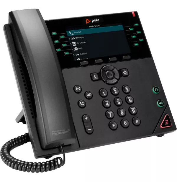 POLY Téléphone IP VVX 450 à 12 lignes et compatible PoE (8B1L7AA)