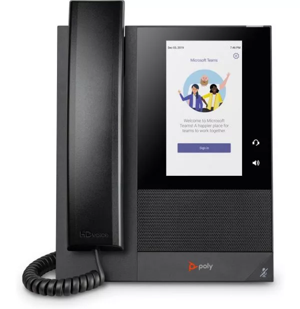 POLY Téléphone multimédia professionnel CCX 400 pour Microsoft Teams et compatible PoE (848Z8AA)