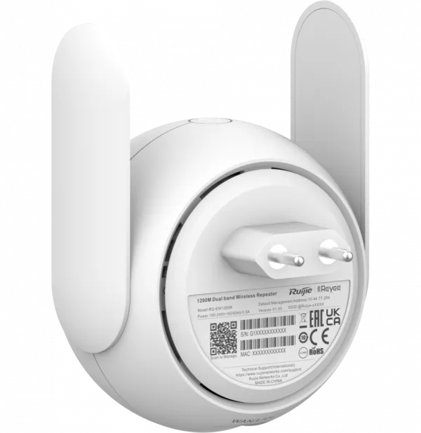 Répéteur WiFi 5 Mesh Reyee RG-EW1200R Dual-Band 1200Mbps