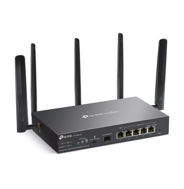 Routeur VPN TP-Link Omada 4G+ Cat6 WiFi AX3000 Gigabit (ER706W-4G)