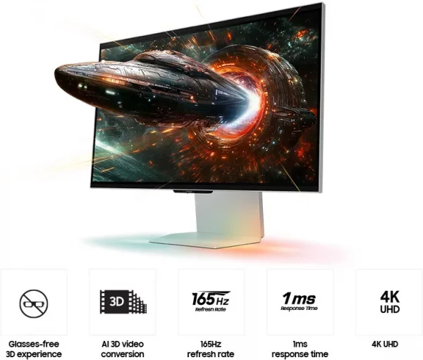 Écran de jeu Samsung 27" Odyssey 3D G90XF 4K 165Hz (LS27FG900XUXEN)