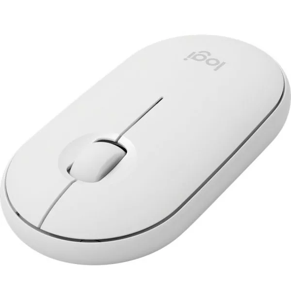 Souris sans fil Bluetooth Logitech Pebble M350 Blanc cassé (910-005716)