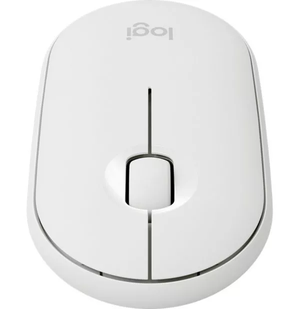 Souris sans fil Bluetooth Logitech Pebble M350 Blanc cassé (910-005716)