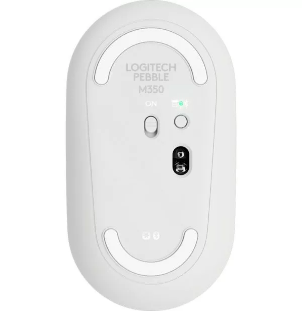 Souris sans fil Bluetooth Logitech Pebble M350 Blanc cassé (910-005716)
