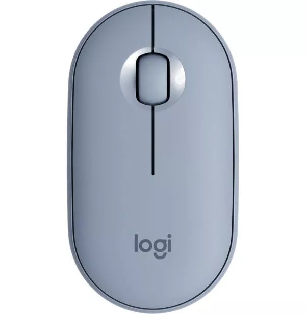 Souris sans fil Bluetooth Logitech Pebble M350 Bleu gris (910-005719)