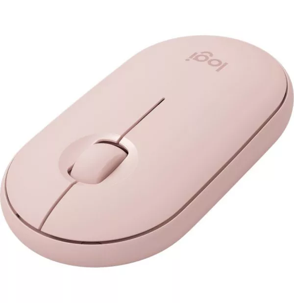 Souris sans fil Bluetooth Logitech Pebble M350 Rose (910-005717)