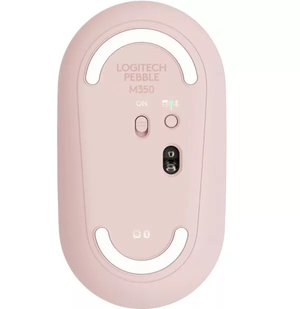 Souris sans fil Bluetooth Logitech Pebble M350 Rose (910-005717)