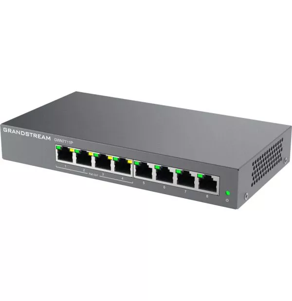 Switch Administrable Niveau 2 Grandstream GWN7711P - 8 Ports PoE Gigabit