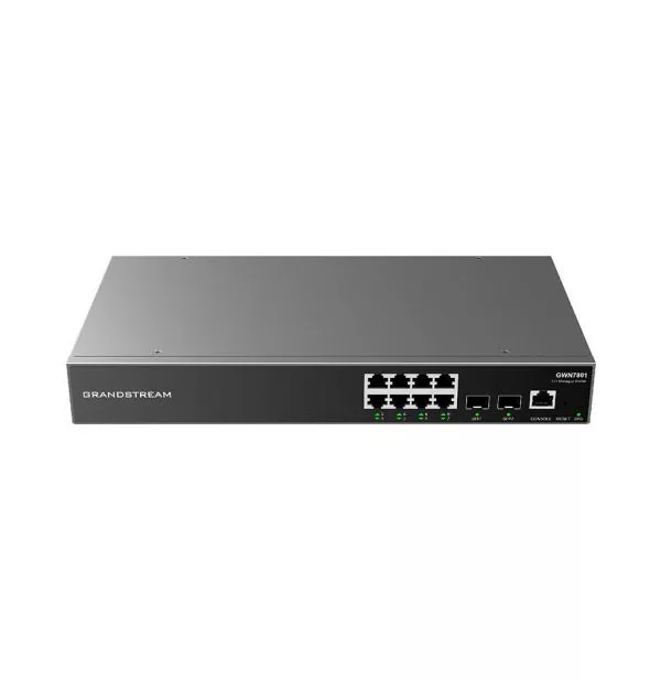 Switch Administrable Niveau 2+ Grandstream GWN7801 8 Ports Gigabit + 2 Ports SFP