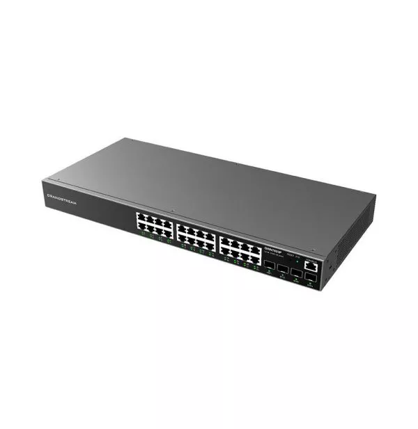 Switch Administrable niveau 2+ Grandstream GWN7803P 24 Ports PoE Gigabit + 4 Ports SFP
