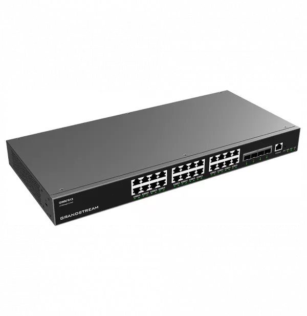 Switch Administrable Niveau 3 Grandstream GWN7813 - 24 Ports Gigabit / 4 Ports SFP+
