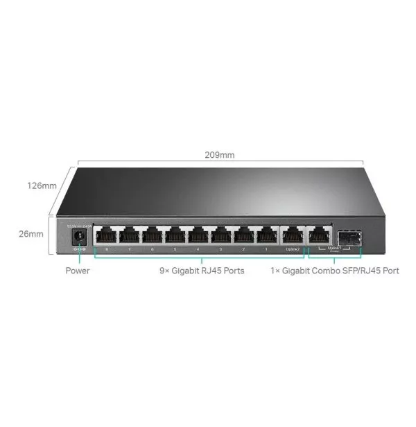 switch-administrable-tp-link-tl-sg1210mpe-9-ports-gigabit-rj45-et-1-port-combo-gigabit-sfp-rj45-poe-123-w-1 Switch Administrable TP Link TL-SG1210MPE 9 ports Gigabit RJ45 et 1 port combo Gigabit SFP / RJ45 - PoE 123 W