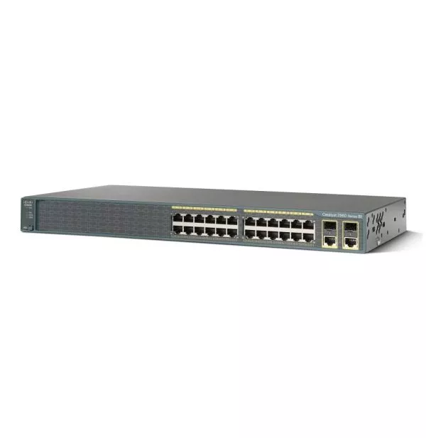 Switch administrable Cisco Catalyst 2960 - 24 ports 10/100 + 2T/SFP avec LAN Lite