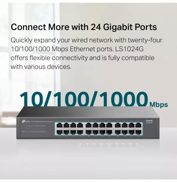Switch de bureau TP Link LS1024G non administrable 24 ports Gigabit